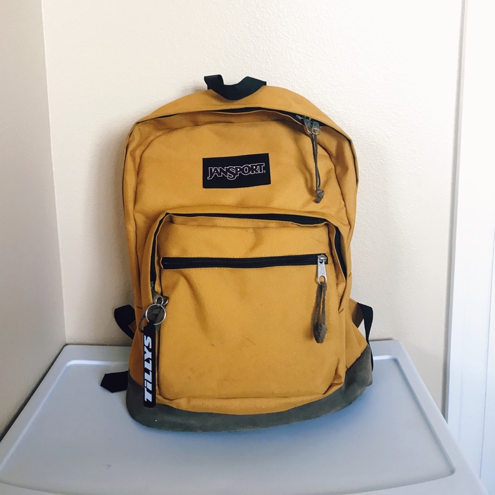 jansport right pack yellow card Backpack - Durable Daypack with Padded 15" Laptop Sleeve, Spacious Main Compartment & Integrated Water Bottle Pocket - Local Blooms Featuring a suede leather bottom for extra durability Jansport Right Pack - California